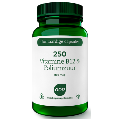 Afbeelding van AOV 250 Vitamine B12 &amp; Foliumzuur, 60 Veg. capsules