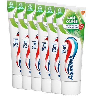 Afbeelding van Aquafresh Anti Cariës Tandpasta voor gezonde tanden en een frisse adem 75ML