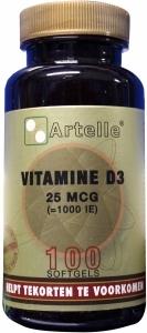 Afbeelding van Artelle Vitamine D3 25mcg 100st