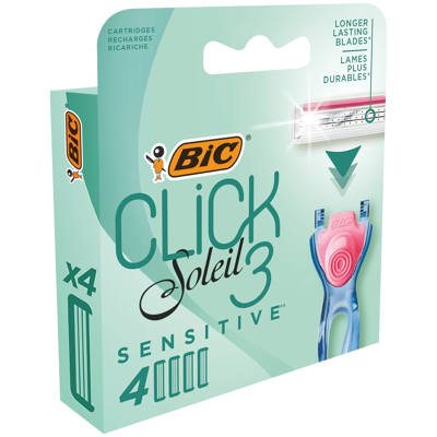 Afbeelding van BIC Click 3 soleil shaver sensitive cartridges bl 4 stuks