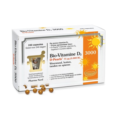 Afbeelding van Pharma Nord Bio Vitamine D3 D Pearls 75mcg