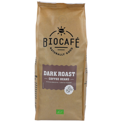 Afbeelding van Biocafé Dark Roast Koffiebonen 500GR