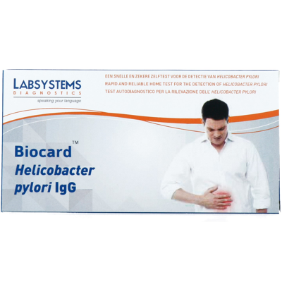 Afbeelding van Biocard Helicobacter Pylori IgG Zelftest 1ST