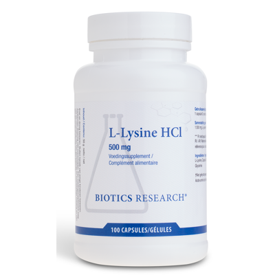 Afbeelding van Biotics L Lysine HCI 500mg Capsules