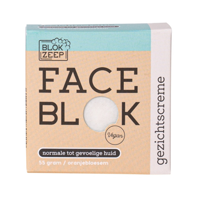 Afbeelding van Blokzeep Face Blok Gezichtscreme Bar Normaal tot gevoelige huid 55GR