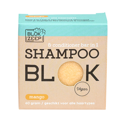 Afbeelding van Blokzeep Shampoo &amp; Conditioner Bar Mango, 60 gram