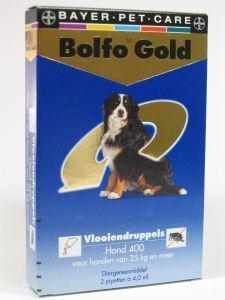 Afbeelding van Bolfo Gold Hond Vlooiendruppels 400: 2 PIPET 4.0 ML (29853)