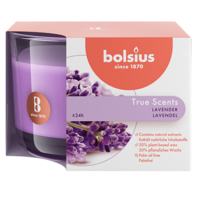 Afbeelding van Geurglas 63/90 True Scents Lavendel Bolsius