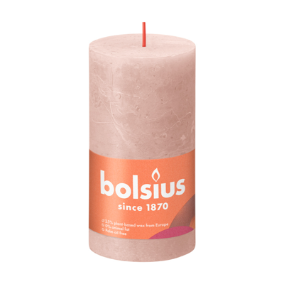 Afbeelding van Bolsius kaars rustiek Misty Pink 130/68 mm