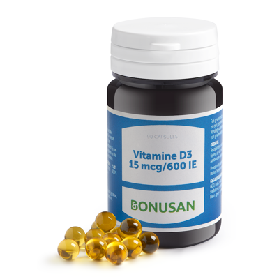 Afbeelding van Bonusan Vitamine D3 15mcg/600 IE Capsules