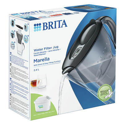 Afbeelding van Brita Waterfilterkan Marella Grafiet + 1 Maxtra Filterpatroon