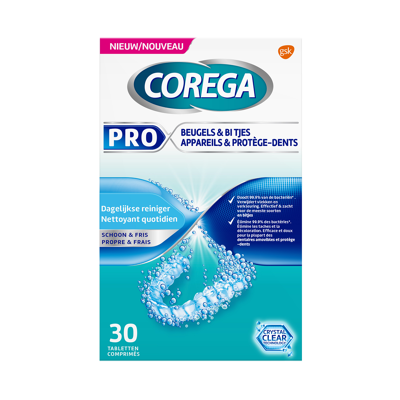 Afbeelding van Corega Pro Beugels &amp; Bitjes Tabletten 30TB