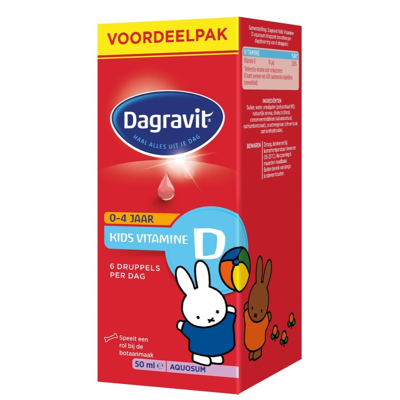 Afbeelding van Dagravit Kids Vitamine D Aquosum Druppels Voordeelpak 50ML