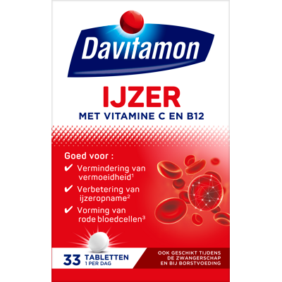 Afbeelding van Davitamon Ijzer met Vitamine C &amp; B12 Tablet
