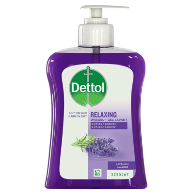 Afbeelding van Dettol Relaxing Wasgel Antibacterieel Lavendel 250ML