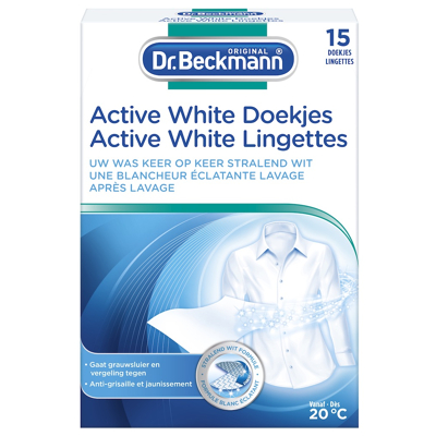 Afbeelding van Dr. Beckmann Active White Sheets 15 stuks