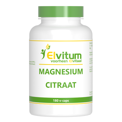 Afbeelding van Elvitaal/elvitum Magnesium Citraat, 180 Veg. capsules