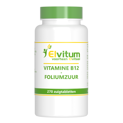 Afbeelding van Elvitum Vitamine B12 + Foliumzuur Zuigtabletten
