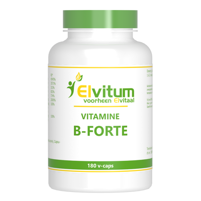 Afbeelding van Elvitum Vitamine B Forte Gistvrij Vegicaps 180VCP