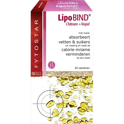 Afbeelding van Fytostar LipoBIND Chitosan &amp; Nopal Tabletten 60st
