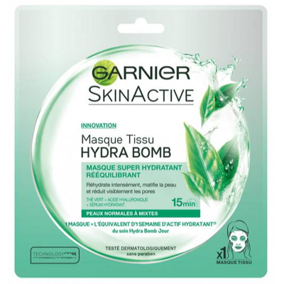 Afbeelding van 1+1 gratis: Garnier SkinActive Tissue Gezichtsmasker Hydraterend &amp; Regulerend