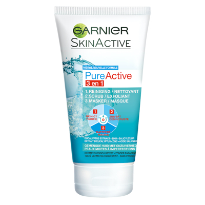Afbeelding van Garnier Skin naturals face pure 3 in 1 150 ml