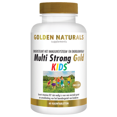 Afbeelding van Golden Naturals Multi Strong Gold Kids Kauwtabletten 60TB