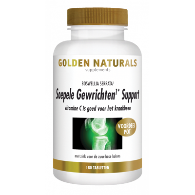 Afbeelding van Golden Naturals Soepele Gewrichten Support Tabletten 180TB