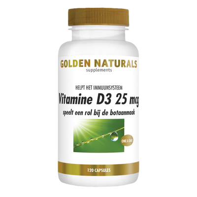 Afbeelding van Golden Naturals Vitamine D3 25mcg Capsules