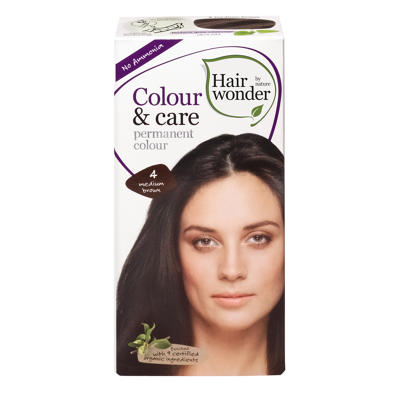 Afbeelding van Hairwonder Colour &amp; Care Medium Brown 4 100 Ml