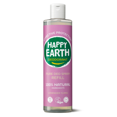 Afbeelding van Happy Earth Pure Deodorant Spray Lavender Ylang Refill, 300 ml
