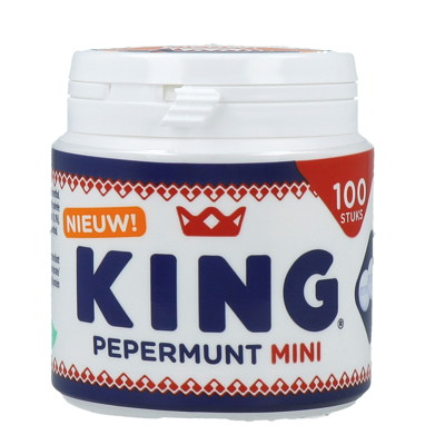 Afbeelding van King Pepermunt Mini Pot 100ST