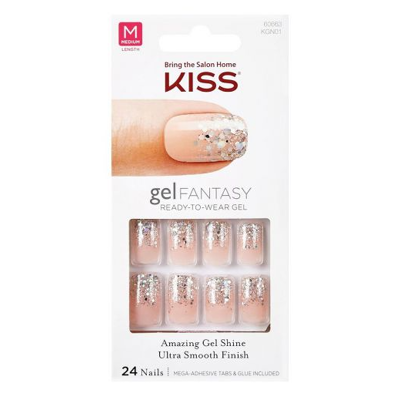 Afbeelding van Kiss Gel Fantasy Nails Set Glitter 1ST