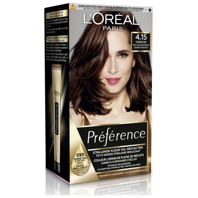 Afbeelding van 1+1 gratis: L&#039;Oréal Préférence Permanente Haarkleuring 4.15 Diep Kastanjebruin