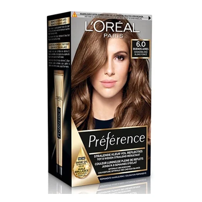 Afbeelding van 1+1 gratis: L&#039;Oréal Préférence Permanente Haarkleuring 6.0 Donkerblond