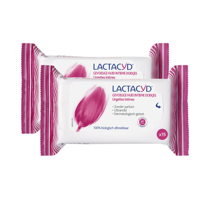 Afbeelding van Lactacyd Tissues Gevoelige Huid Multiverpakking 2x15ST