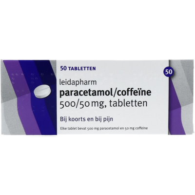 Afbeelding van Leidapharm Paracetamol / Coffeine 500 mg 50 tabletten