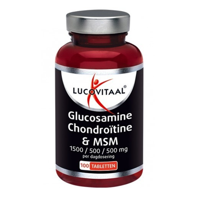 Afbeelding van Stapel tot 60% korting Lucovitaal Glucosamine Chondroïtine MSM 100 tabletten