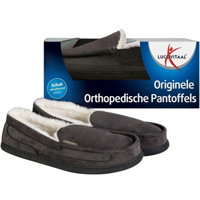 Afbeelding van Lucovitaal Orthopedische Pantoffels Antraciet 1PR