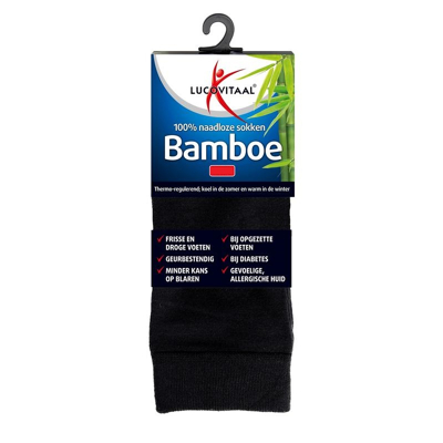 Afbeelding van 3 voor 6.95 Lucovitaal Bamboe Sokken Zwart 39 42