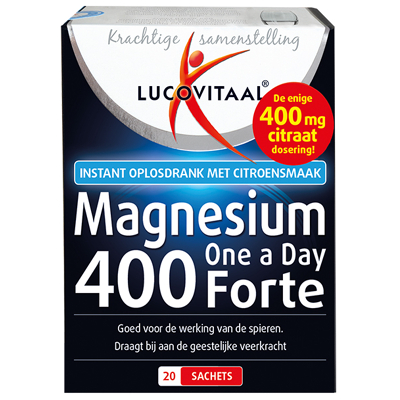 Afbeelding van Stapel tot 60% korting Lucovitaal Magnesium Forte, 400mg (20 Sachets)