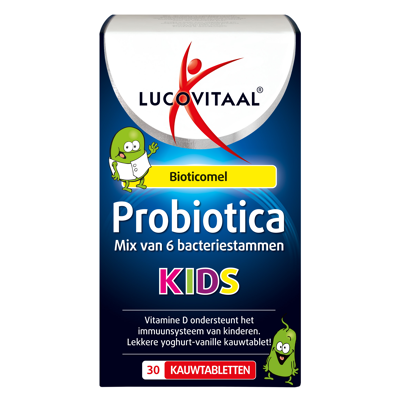Afbeelding van Stapel tot 60% korting Lucovitaal Probiotica Kids kauwtabletten (30 kauwtabletten)