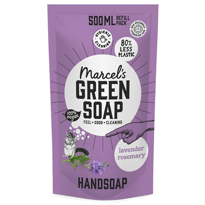 Afbeelding van Marcels Green Soap Handzeep Lavendel &amp; Rozemarijn Navulling 500ML