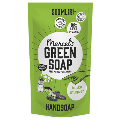 Afbeelding van Marcels Green Soap Handzeep Tonka &amp; Muguet Navulling 500ML