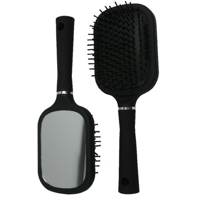 Afbeelding van Hair Mode Haarborstel Groot met Spiegel Zwart 1ST