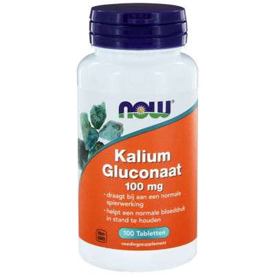 Afbeelding van Now Kalium Gluconaat 100mg, 100 tabletten