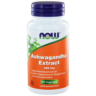 Afbeelding van Now Ashwagandha Extract 450 Mg, 90 Veg. capsules