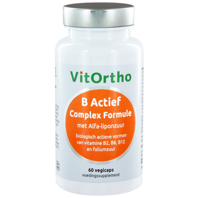 Afbeelding van Vitortho B Actief complex formule met alfa liponzuur 60 vegacapsules