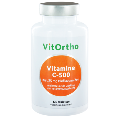 Afbeelding van Vitortho Vitamine C 500 met 25mg Bioflavonoiden, 120 tabletten