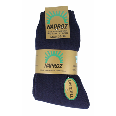 Afbeelding van Naproz Thermo Sokken Blauw Maat 35 38 3paar